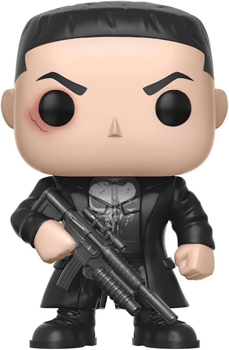 POP Marvel: Netflix Daredevil - Punisher (Frank Castle) Funko Pop! Vinil Figür (Uyumlu Pop Kutusu Koruyucu Kılıf ile birlikte) Çok Renkli 9,5 cm