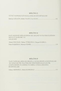 Ziraat, Orman ve Su Ürünlerinde Araştırma ve Değerlendirmeler Cilt 2