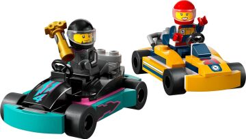 LEGO City Go-Kartlar ve Yarış Sürücüleri 60400-5 Yaş ve Üzeri için Yarışçı Minifigürü İçeren Yaratıcı Oyuncak Yapım Seti (99 Parça)