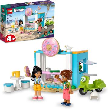 LEGO® Friends Donut Dükkanı 41723-4 Yaş ve Üzeri Çocuklar için Liann ve Leo Mini Bebekleri İçeren Oyuncak Yapım Seti (63 Parça)