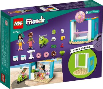 LEGO® Friends Donut Dükkanı 41723-4 Yaş ve Üzeri Çocuklar için Liann ve Leo Mini Bebekleri İçeren Oyuncak Yapım Seti (63 Parça)