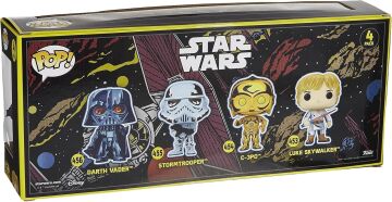 Star Wars Pack 4 Figür POP! Filmler Vinil Retro Serisi 9 cm