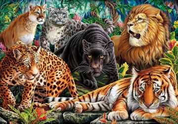 Clementoni - 35126-500 Parça Collection Yetişkin Puzzle - Wild Cats
