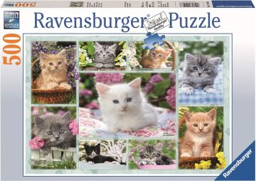 Ravensburger (141968) 500 Parça Puzzle Sepette Kedi