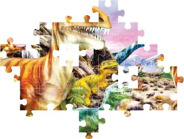 CLEMENTONI 104 el. Super Kolor Land of Dinosaurs [PUZZLE]