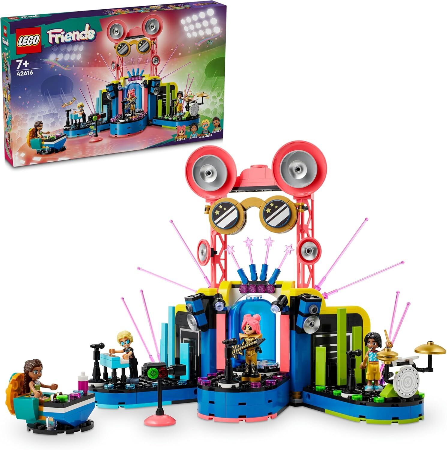 LEGO Friends Heartlake City Müzik Yarışması 42616-7 Yaş ve Üzeri Çocuklar için 4 Minifigür İçeren Yaratıcı Oyuncak Yapım Seti (669 Parça)