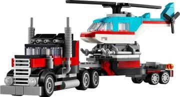 LEGO Creator Helikopterli Açık Kasa Kamyon 31146-7 Yaş ve Üzeri Çocuklar için 3’ü 1 Arada Yaratıcı Oyuncak Yapım Seti (270 Parça)