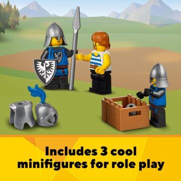 LEGO Creator 3’ü 1 Arada Ortaçağ Kalesi 31120 - Hendekli ve Köprülü Kale, 3 Minifigür İçeren Oyuncak Yapım Seti (1426 Parça)