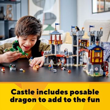 LEGO Creator 3’ü 1 Arada Ortaçağ Kalesi 31120 - Hendekli ve Köprülü Kale, 3 Minifigür İçeren Oyuncak Yapım Seti (1426 Parça)