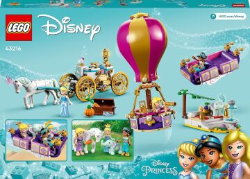 LEGO® │ Disney Princess Prensesin Büyülü Yolculuğu 43216-6 Yaş Üzeri İçin Rapunzel, Yasemin ve Sindirella Minifigürü İçeren Eğlenceli Oyunlar Sunan Yaratıcı Oyuncak Yapım Seti (320 Parça)