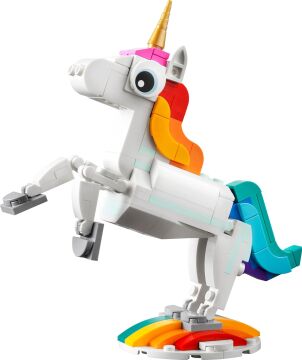 LEGO Creator Sihirli Tek Boynuzlu At 31140-7 Yaş ve Üzeri Çocuklar İçin Tek Boynuzlu At, Denizatı ve Tavus Kuşu İçeren Yaratıcı Oyuncak Yapım Seti (145 Parça)