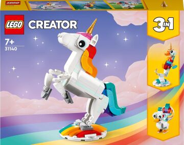 LEGO Creator Sihirli Tek Boynuzlu At 31140-7 Yaş ve Üzeri Çocuklar İçin Tek Boynuzlu At, Denizatı ve Tavus Kuşu İçeren Yaratıcı Oyuncak Yapım Seti (145 Parça)