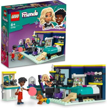 LEGO® Friends Nova'nın Odası 41755-6 Yaş ve Üzeri Çocuklar için 2 Mini Bebek (Nova ve Zac) İçeren Yaratıcı Oyuncak Yapım Seti (179 Parça)