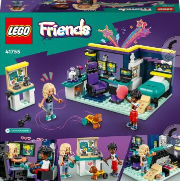LEGO® Friends Nova'nın Odası 41755-6 Yaş ve Üzeri Çocuklar için 2 Mini Bebek (Nova ve Zac) İçeren Yaratıcı Oyuncak Yapım Seti (179 Parça)