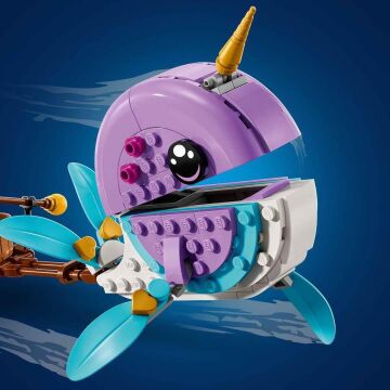 LEGO DREAMZzz Izzie'nin Deniz Gergedanı Sıcak Hava Balonu 71472-7 Yaş ve Üzeri için Deniz Hayvanı İçeren Yaratıcı Oyuncak Yapım Seti (156 Parça)