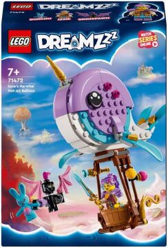 LEGO DREAMZzz Izzie'nin Deniz Gergedanı Sıcak Hava Balonu 71472-7 Yaş ve Üzeri için Deniz Hayvanı İçeren Yaratıcı Oyuncak Yapım Seti (156 Parça)