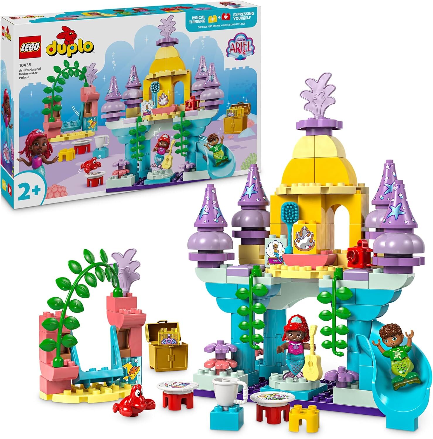 LEGO DUPLO Disney Ariel’in Sihirli Su Altı Sarayı 10435-2 Yaş ve Üzeri Küçük Deniz Kızı Seven Çocuklar İçin Eğitici Oyuncak Yapım Seti (116 Parça)