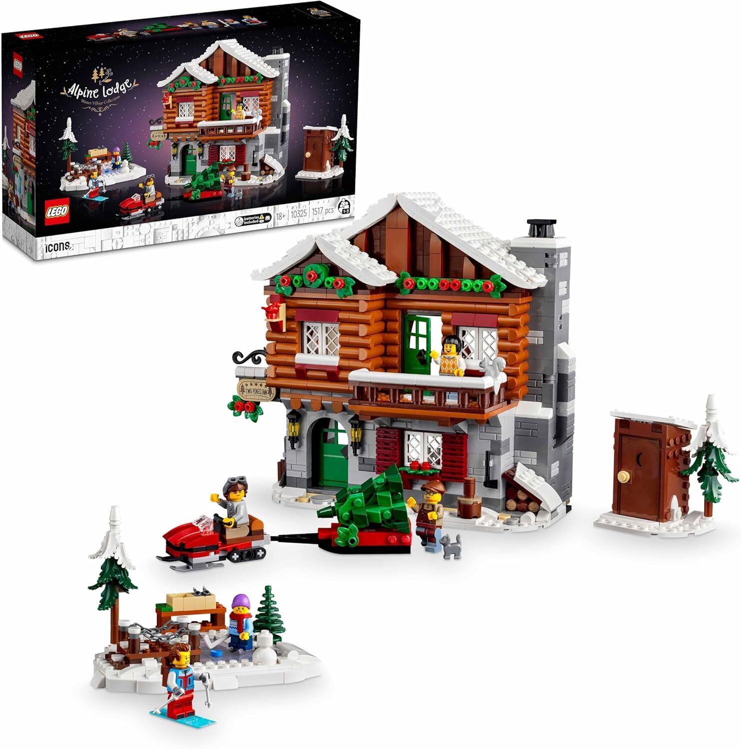 LEGO Icons Alp Kabini 10325 - Yetişkinler ve Ailece Yapım Eğlencesi için Yaratıcı Model Yapım Seti (1517 Parça)