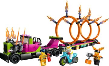 LEGO City Gösteri Kamyonu ve Ateş Çemberi Yarışması 60357-6 Yaş ve Üzeri Çocuklar İçin Motosikletli Minifigür İçeren Yaratıcı Oyuncak Yapım Seti (479 Parça)