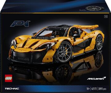 LEGO Technic McLaren P1 42172, Otomobil Tutkunu Yetişkinler için Sergilenebilir Araba Modeli Yapım Seti (3893 Parça)