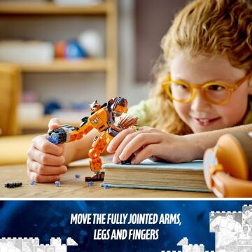 LEGO® Marvel Rocket Robot Zırhı 76243-6 Yaş ve Üzeri Çocuklar için Marvel Studios Galaksinin Koruyucuları Oyuncak Yapım Seti (98 Parça)