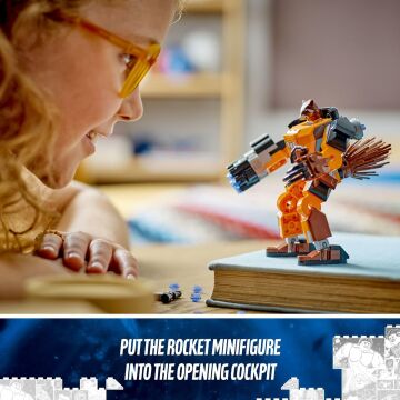 LEGO® Marvel Rocket Robot Zırhı 76243-6 Yaş ve Üzeri Çocuklar için Marvel Studios Galaksinin Koruyucuları Oyuncak Yapım Seti (98 Parça)