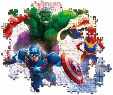 Clementoni - 104 Parça Glowing Lights Puzzle - Avengers