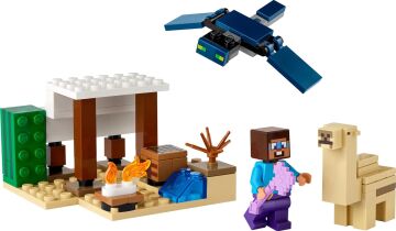 LEGO Minecraft Steve'in Çöl Keşfi 21251-6 Yaş ve Üzeri Macera Oyunları Seven Çocuklar için 3 Adet LEGO Minecraft Minifigürü içeren Yaratıcı Oyuncak Yapım Seti (75 Parça)