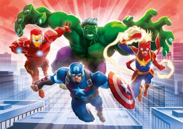 Clementoni - 104 Parça Glowing Lights Puzzle - Avengers