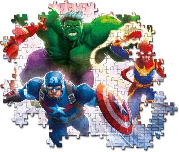Clementoni - 104 Parça Glowing Lights Puzzle - Avengers