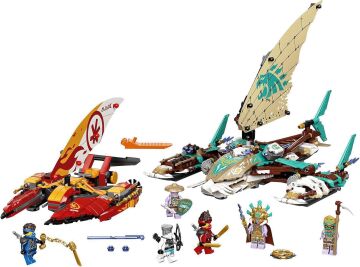 LEGO Ninjago Katamaran Deniz Savaşı 71748 Yapım Seti; Katamaran Oyuncakları içeren Ninja Oyun Seti (780 Parça)