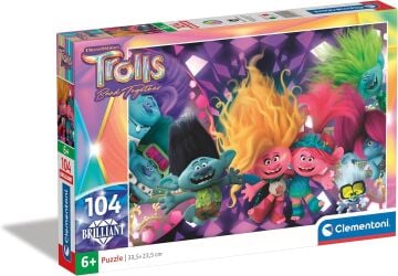 CLEMENTONI 104 el. Brilliant Trolls 3 [PUZZLE]