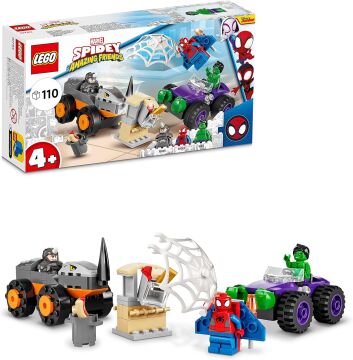 LEGO® Marvel Spidey ve İnanılmaz Arkadaşları Hulk, Gergedan Kamyona Karşı 10782-4 Yaş ve Üzeri için Oyuncak Yapım Seti (110 Parça)