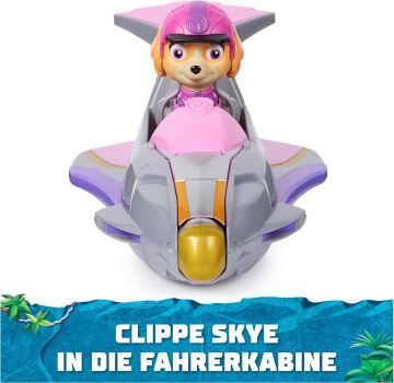 PAW PATROL Jungle Pups Skye figürlü Şahin Aracı (temel araç), 3 yaşından büyük çocuklar için oyuncak