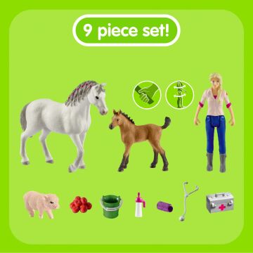 Schleich 42486 Veteriner Kısrak Tay Oyuncak Figürü, Çok Renkli