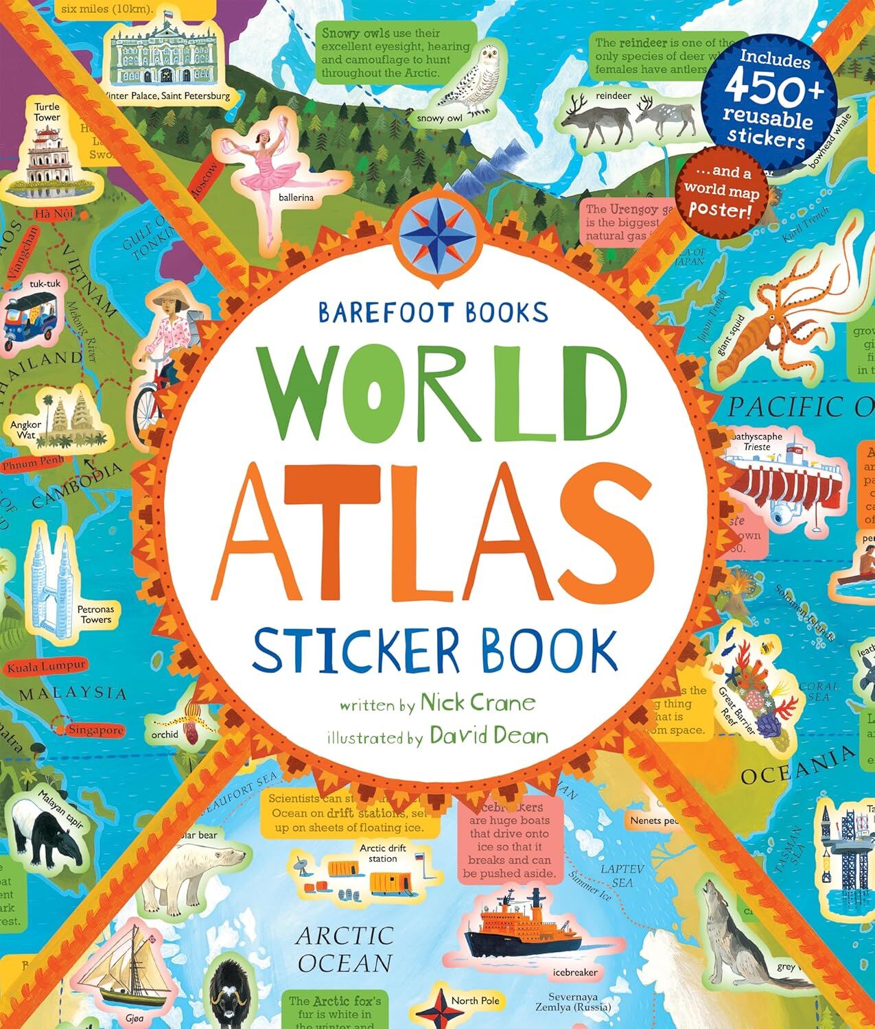 World Atlas Sticker Book 2019