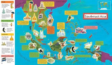 World Atlas Sticker Book 2019