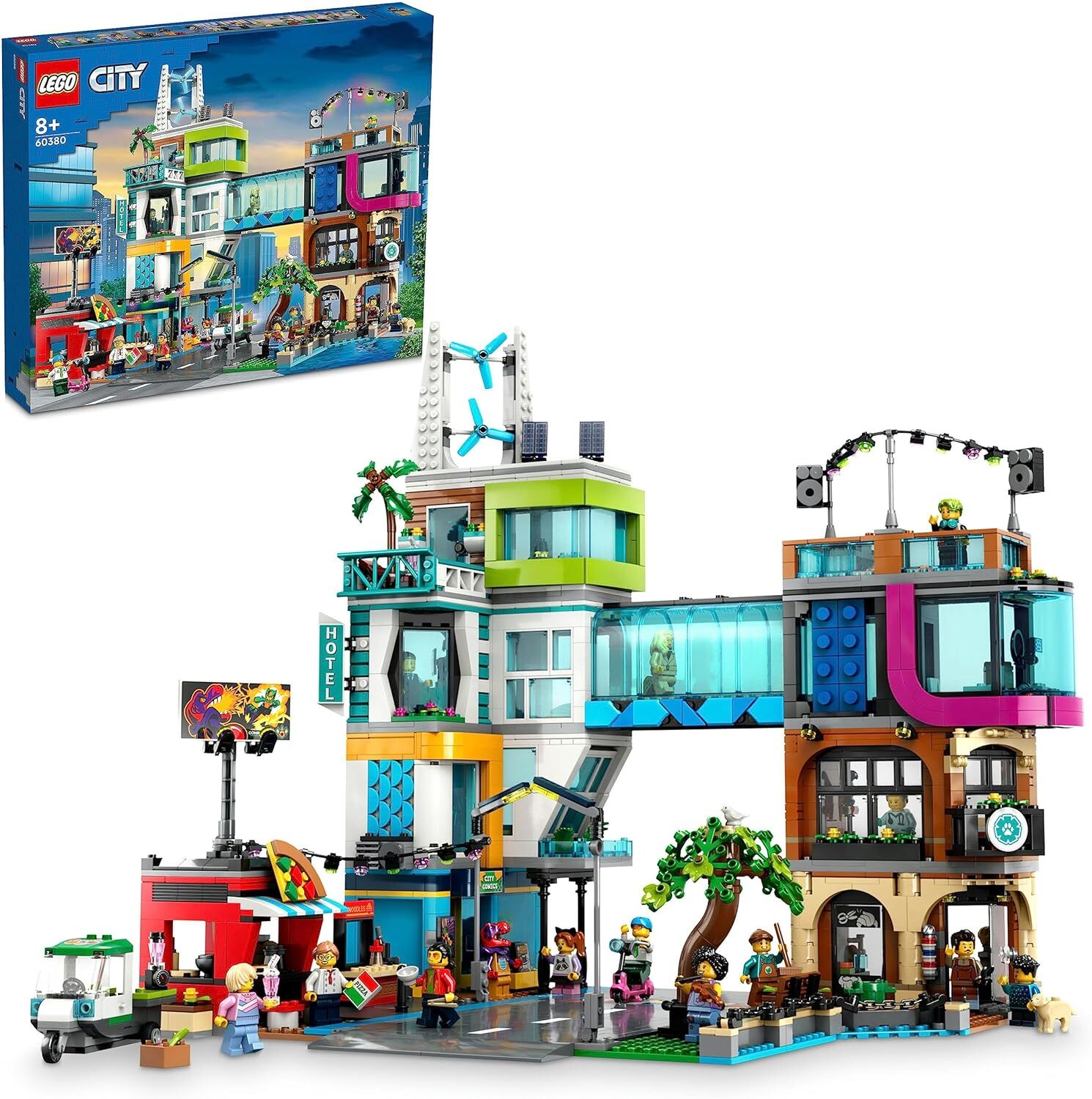 LEGO City Şehir Merkezi 60380 - 8 Yaş ve Üzeri Çocuklar İçin Çok Özellikli, Yeniden Yapılandırılabilir, Modüler Oyun Seti İçeren Yaratıcı Oyuncak Yapım Seti (2.010 Parça)