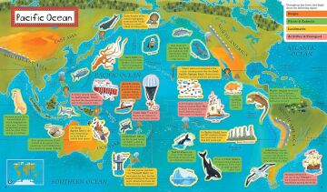 World Atlas Sticker Book 2019