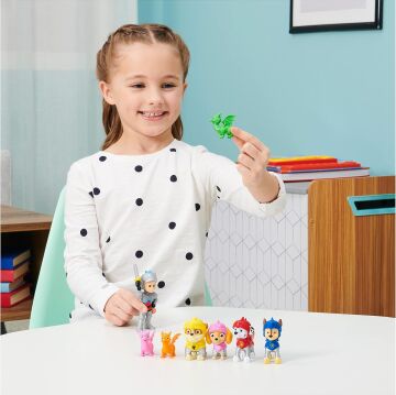 PAW PATROL PAW Devriye Kurtarma Şövalyeleri Ryder ve Yavrular Şekil Hediye Paketi ile 8 Oyuncak Rakamlar Çocuk Oyuncakları Yaş 3 +