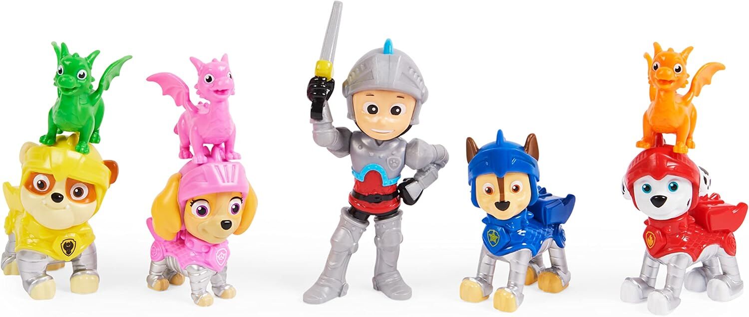 PAW PATROL PAW Devriye Kurtarma Şövalyeleri Ryder ve Yavrular Şekil Hediye Paketi ile 8 Oyuncak Rakamlar Çocuk Oyuncakları Yaş 3 +