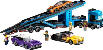 LEGO City Spor Arabalı Araç Taşıma Kamyonu 60408-7 Yaş ve Üzeri Çocuklar için 4 Araç İçeren Yaratıcı Oyuncak Yapım Seti (998 Parça)