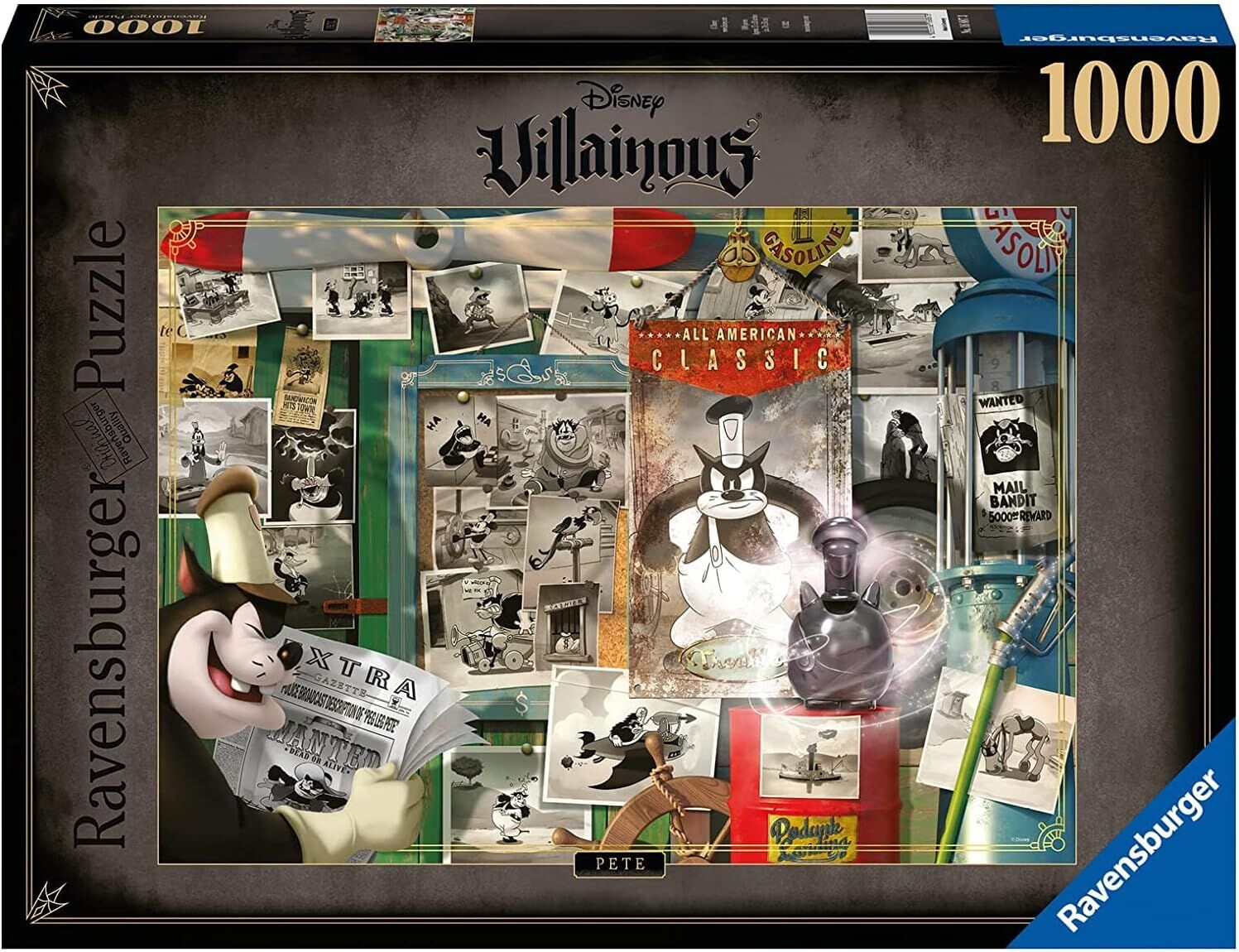 Ravensburger 168873 1000 Parçalı Puzzle Disney Villains: Pete, Renkli