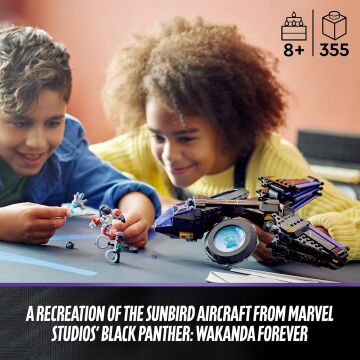 LEGO® Marvel Shuri'nin Güneş Kuşu 76211-8 Yaş ve Üzeri Çocuklar için Black Panther Gemisinin Oyuncak Yapım Seti (355 Parça)