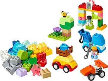 LEGO DUPLO Classic Arabalar ve Kamyonlar Yapım Parçası Kutusu 10439, Küçük Çocuklar için Araç İçeren Yaratıcı ve Eğitici Oyuncak Yapım Seti (80 Parça)
