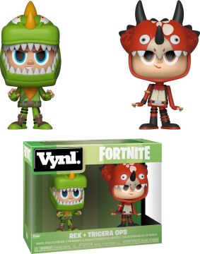 Funko 35273 VYNL 4er-Pack Fortnite: Rex & Tricera Ops, Mehrfarbig