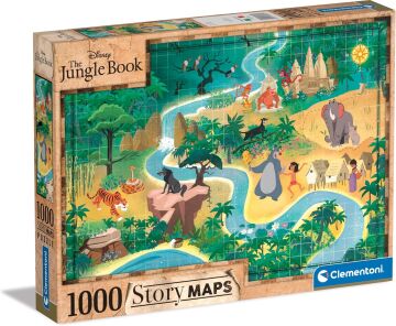 CLEMENTONI 1000 el. Story Maps Księga Dżungli [PUZZLE]