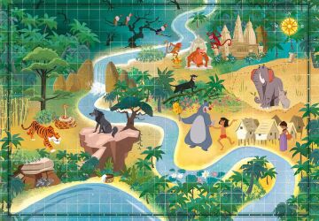 CLEMENTONI 1000 el. Story Maps Księga Dżungli [PUZZLE]