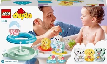 LEGO® DUPLO® İlk Banyo Zamanı Eğlencesi: Yüzen Hayvan Treni 10965-18 Ay ve Üzeri Okul Öncesi Yaştaki Çocuklar için Oyuncak Yapım Seti (14 Parça)