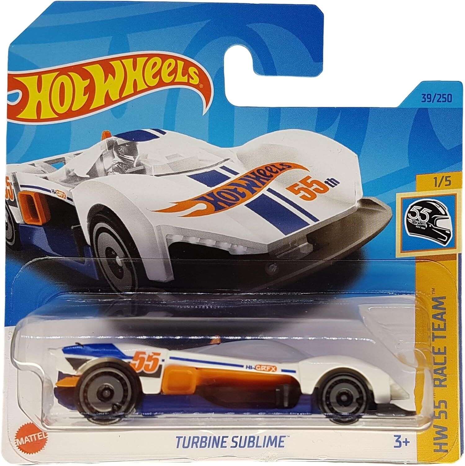 Hot Wheels - Türbine Sublime - HW 55 Race Team 1/5 - HKK38 - Short Card - Mattel 2023